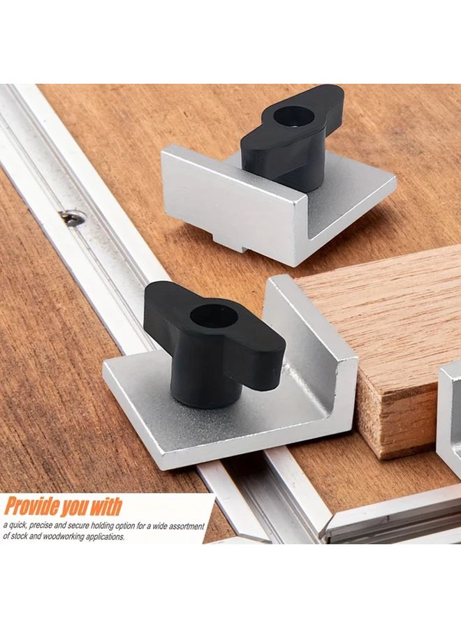 Heavy Duty Aluminum Alloy T Track Rail Stop Block Set 4pcs Pack For Secure Rail Tracks - Image 5